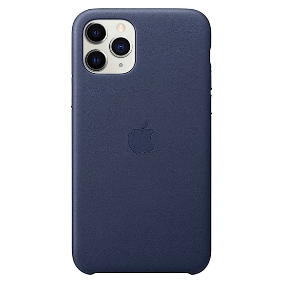 Apple iPhone 11 Pro Max Midnight Blue Leather Case - Picture 1 of 3
